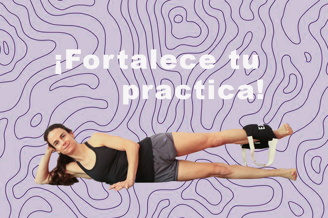 Practica con el peso de yoga o sandbag junto a Amparo Phillips