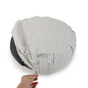 Zafu Bajo Lino Troya White